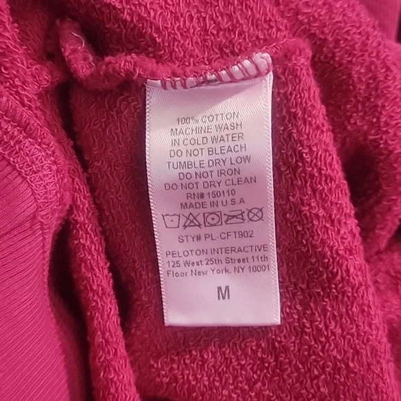 Peloton fuchsia oversized crew neck sweater Womans size medium - Picture 5 of 5